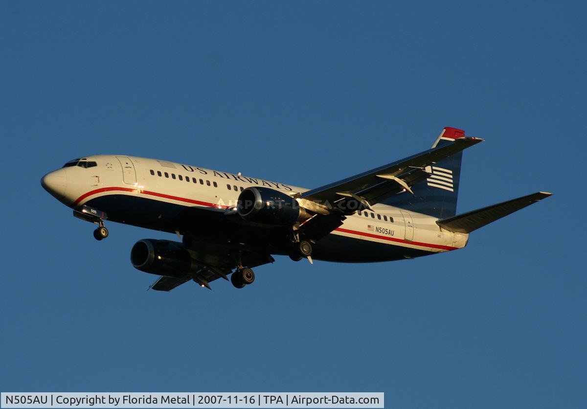 N505AU, 1987 Boeing 737-3B7 C/N 23380, US Airways