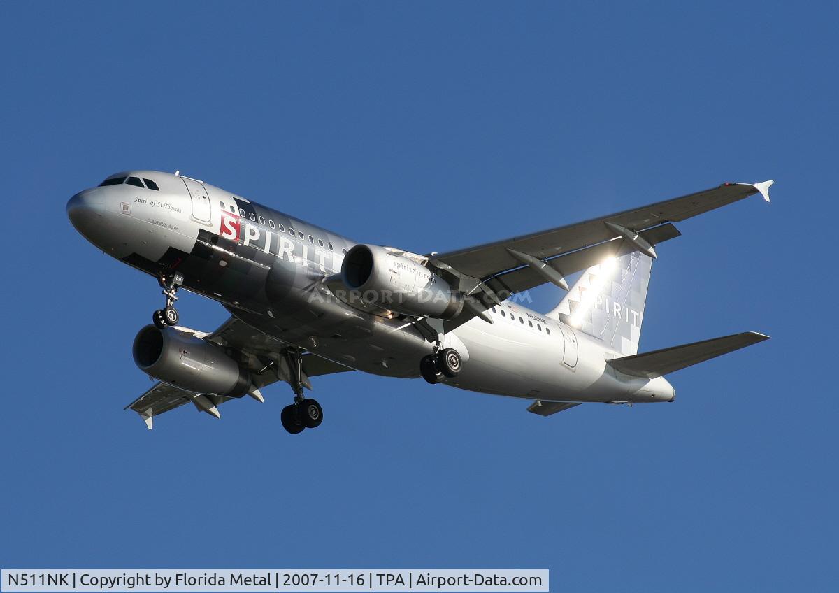 N511NK, 2006 Airbus A319-132 C/N 2659, Spirit