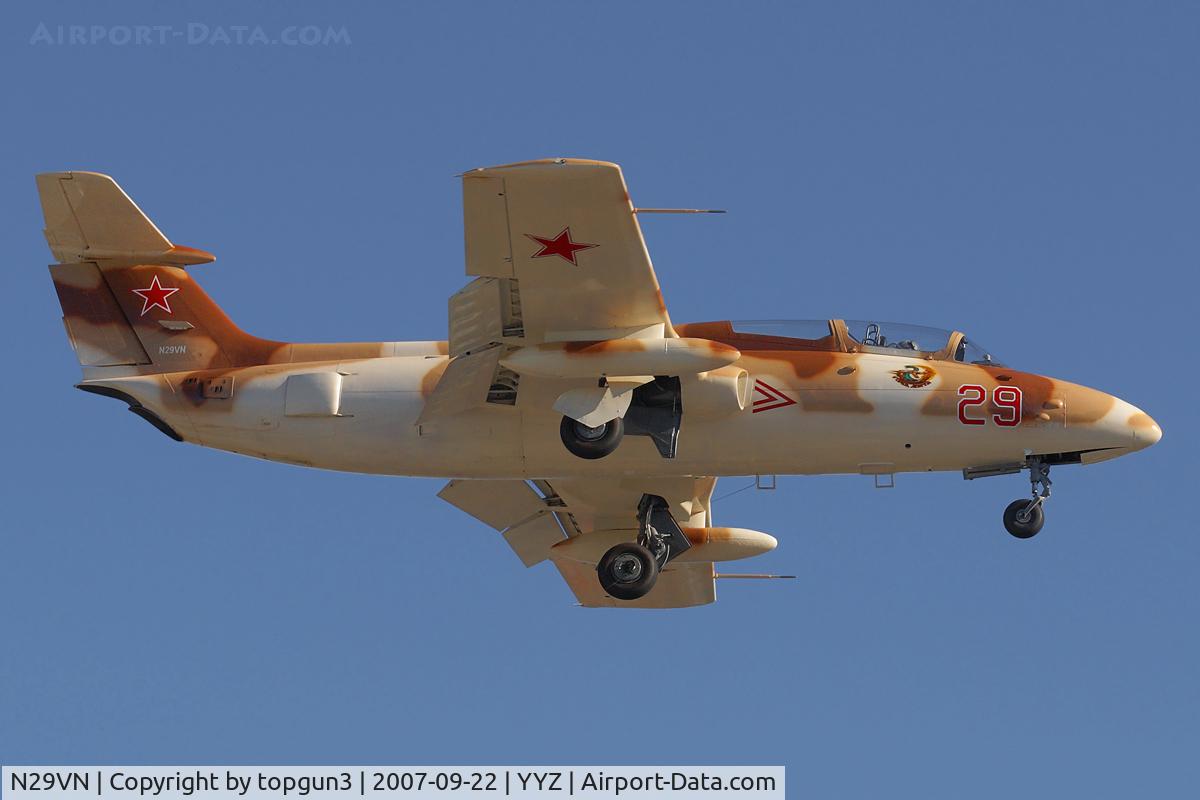 N29VN, 1972 Aero L-29 Delfin C/N 294878, Short final for RWY23.