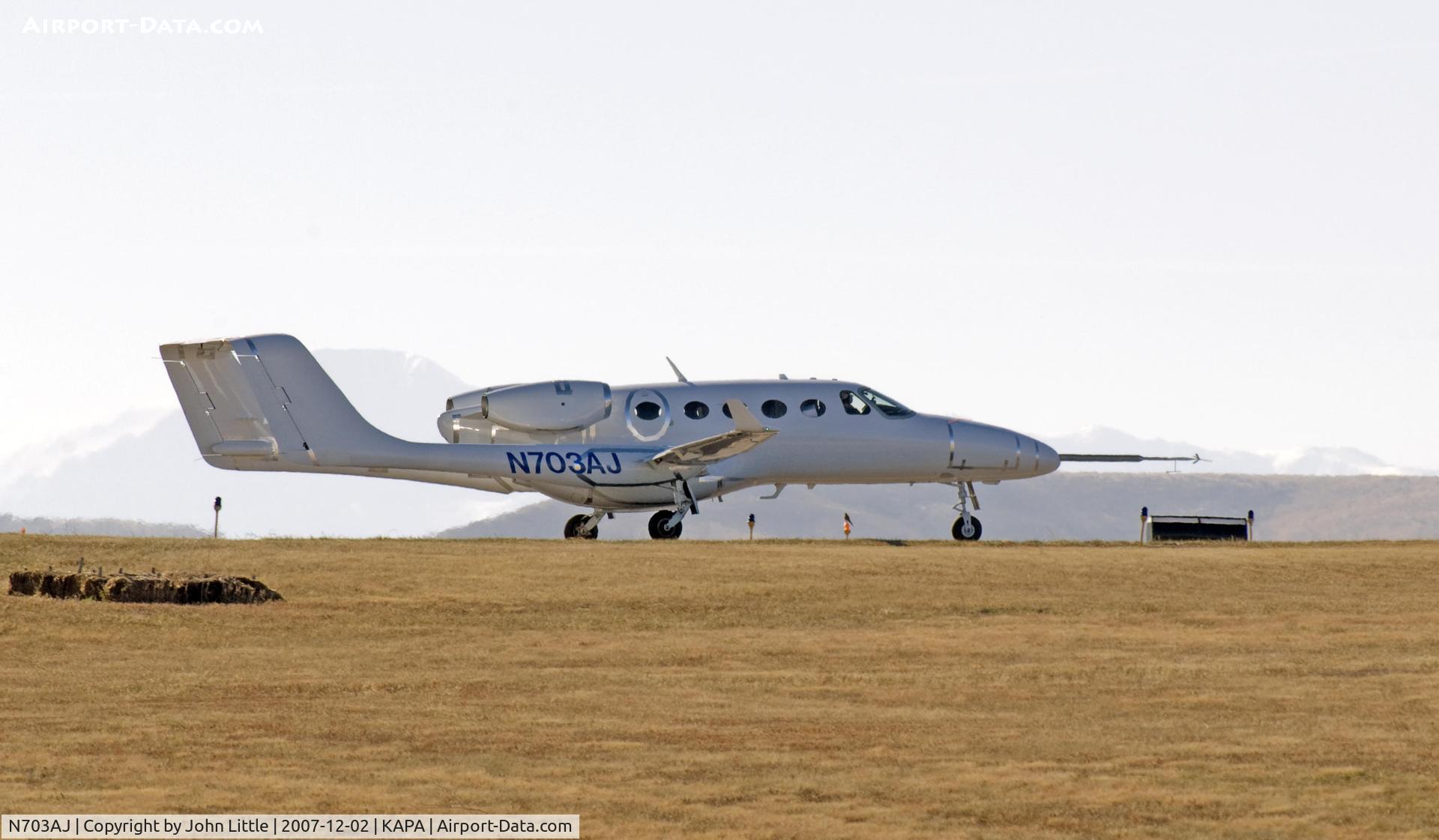 N703AJ, 2007 Adam Aircraft A700 C/N 0003, Taxi into position 17L