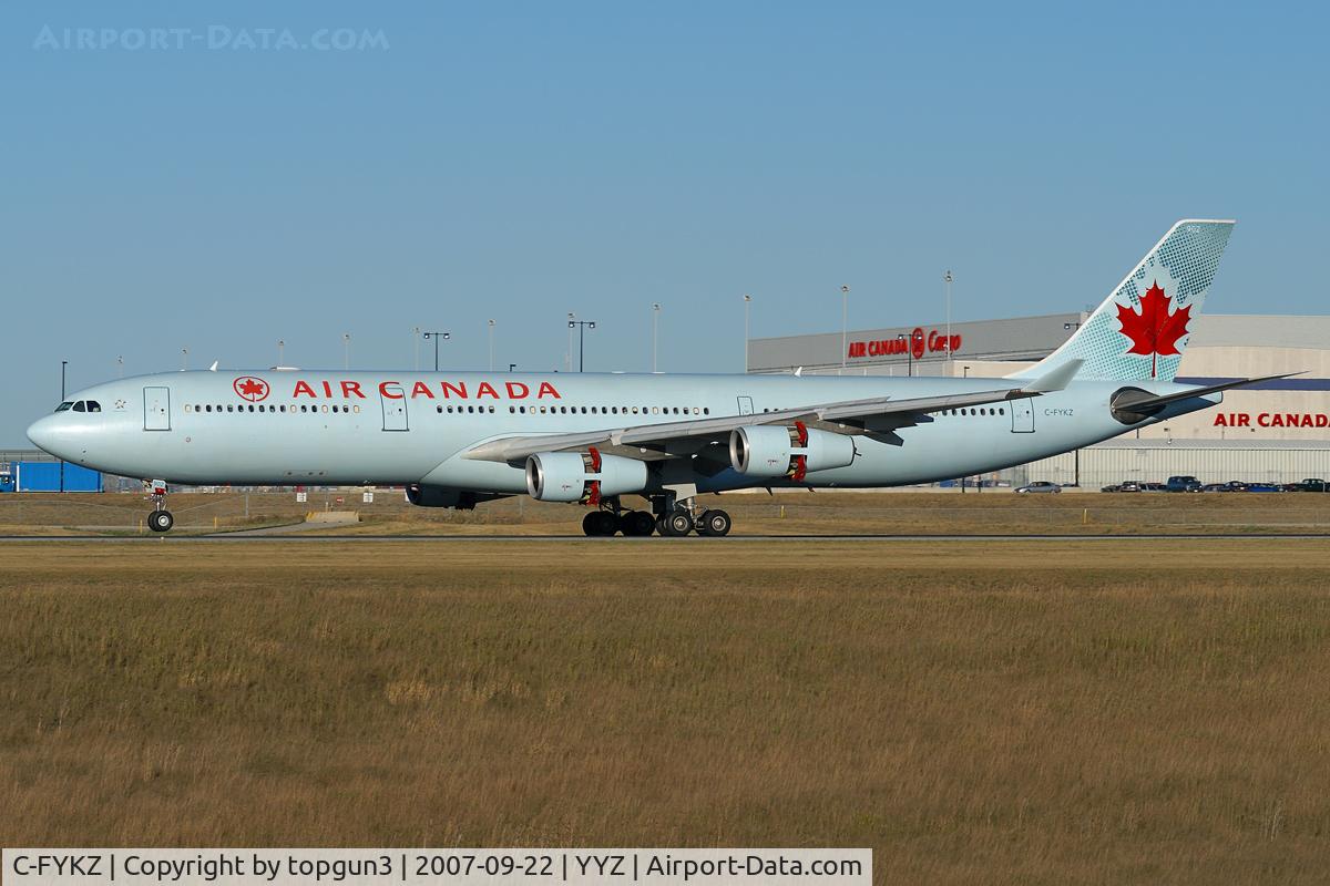 C-FYKZ, 1996 Airbus A340-313 C/N 154, Landing on RWY33L.