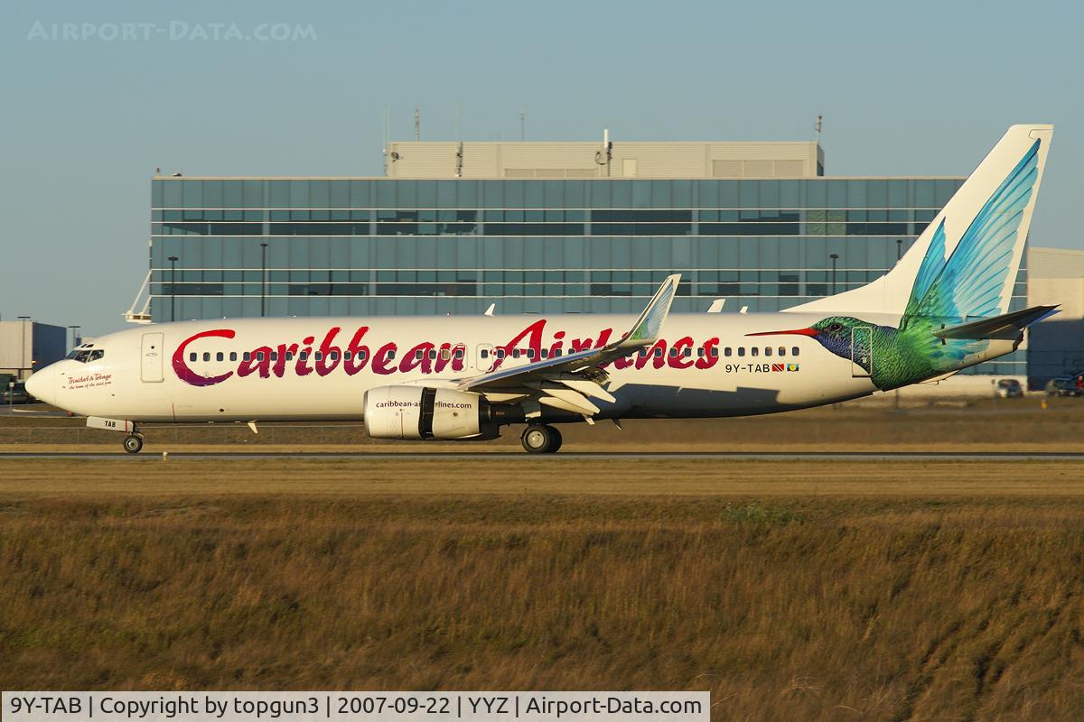 9Y-TAB, 2000 Boeing 737-8Q8 C/N 28233, Landing on RWY33L.
