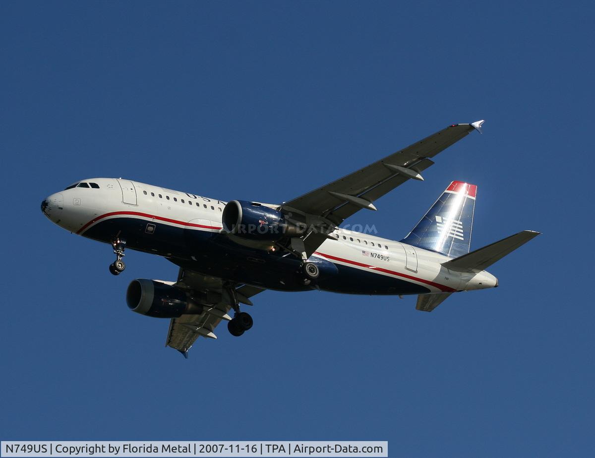 N749US, 2000 Airbus A319-112 C/N 1313, US Airways