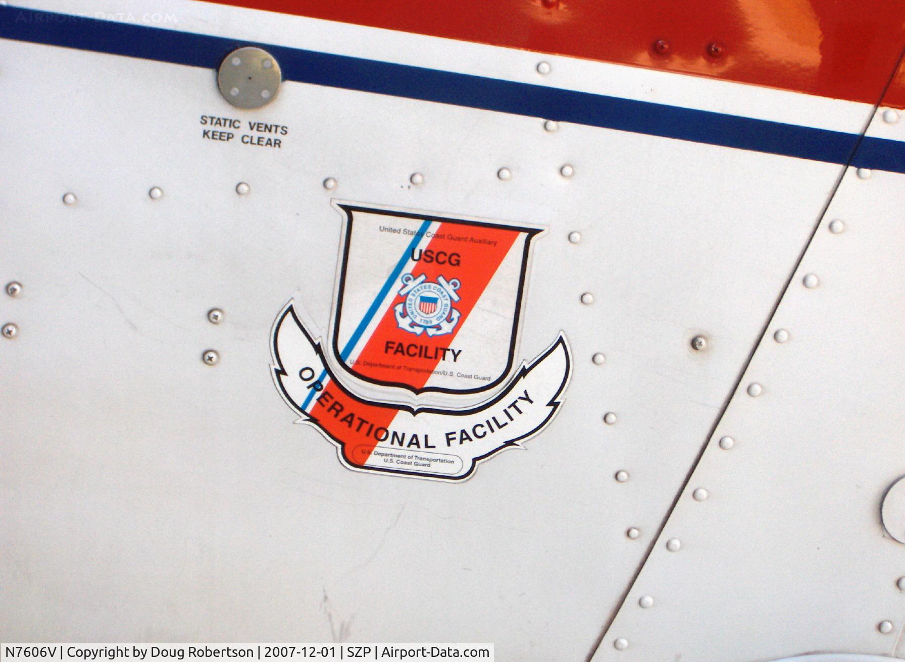 N7606V, 1977 Cessna R172K Hawk XP C/N R1722311, 1977 Cessna R172K HAWK SP, Continental IO-360-KB 195 Hp, US Coast Guard Auxiliary Operational Facility-SAR bird