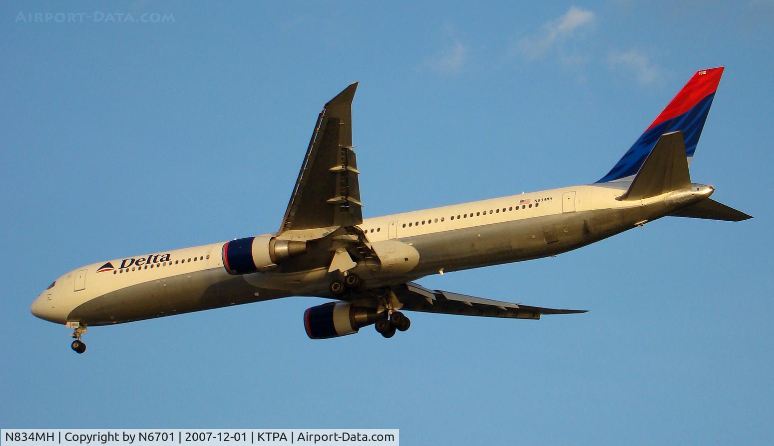 N834MH, 2000 Boeing 767-432/ER C/N 29707, Good to see a jumbo at TPA.