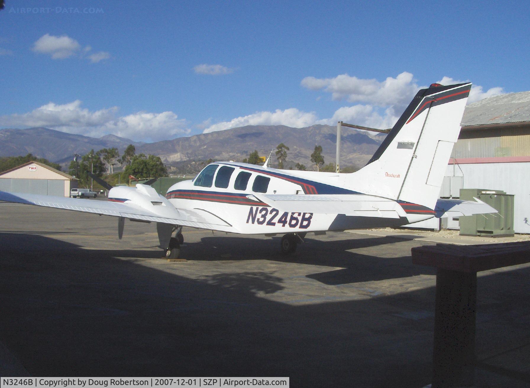 N3246B, 1995 Beech 58 Baron C/N TH-1746, 1995 Beech 58 BARON, two Continental IO-550-Cs 285 Hp each, cruise 230 mph @ 7,000 ft