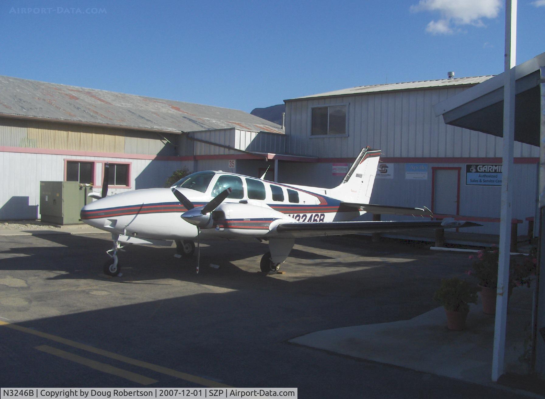N3246B, 1995 Beech 58 Baron C/N TH-1746, 1995 Beech 58 BARON, two Continental IO-550-Cs 285 Hp each, cruise 230 mph @ 7,000 ft