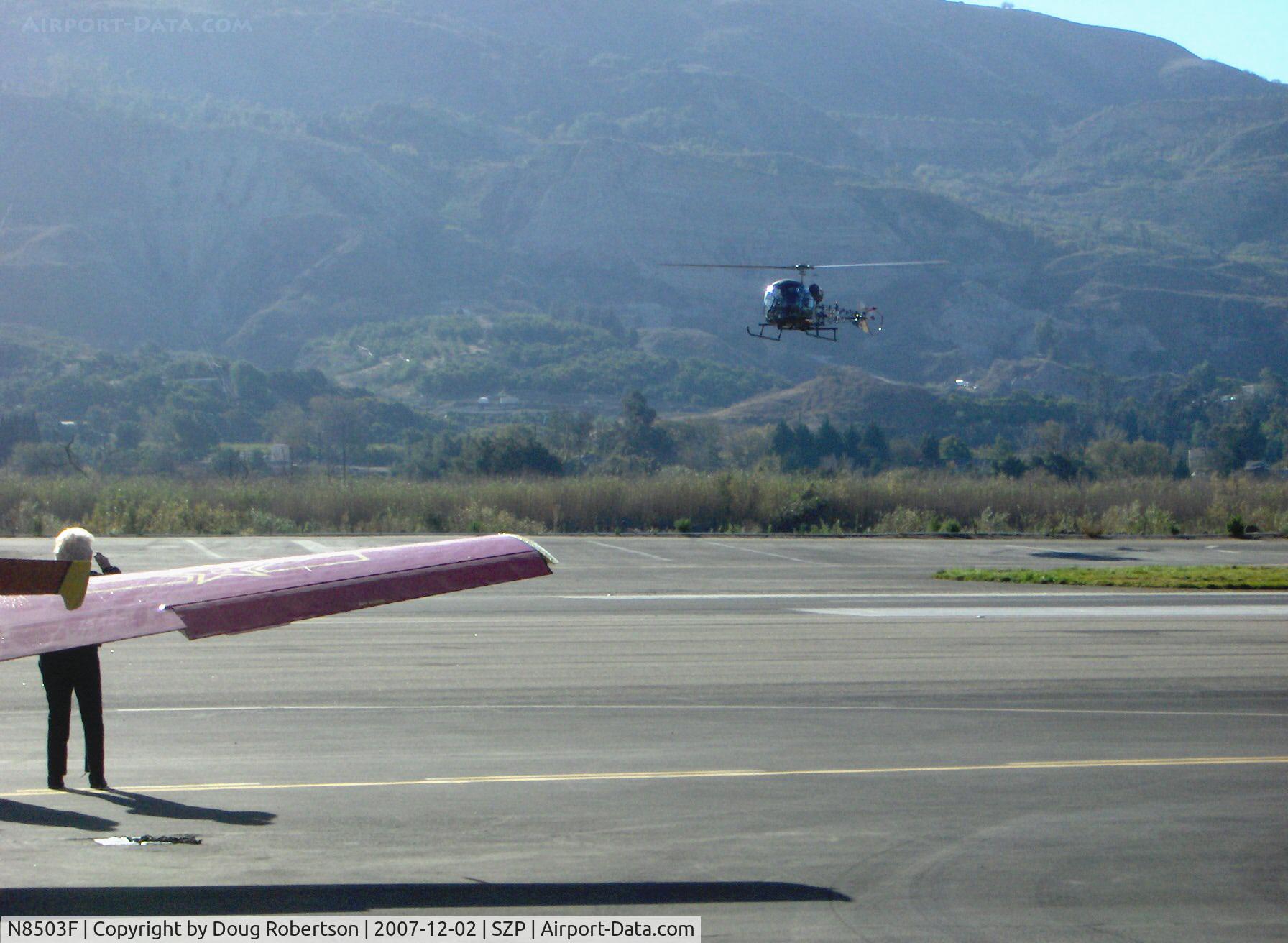 N8503F, 1965 Bell 47G-4 C/N 3350, 1965 Bell 47G-4, Lycoming VO-540 305 Hp, hover to land