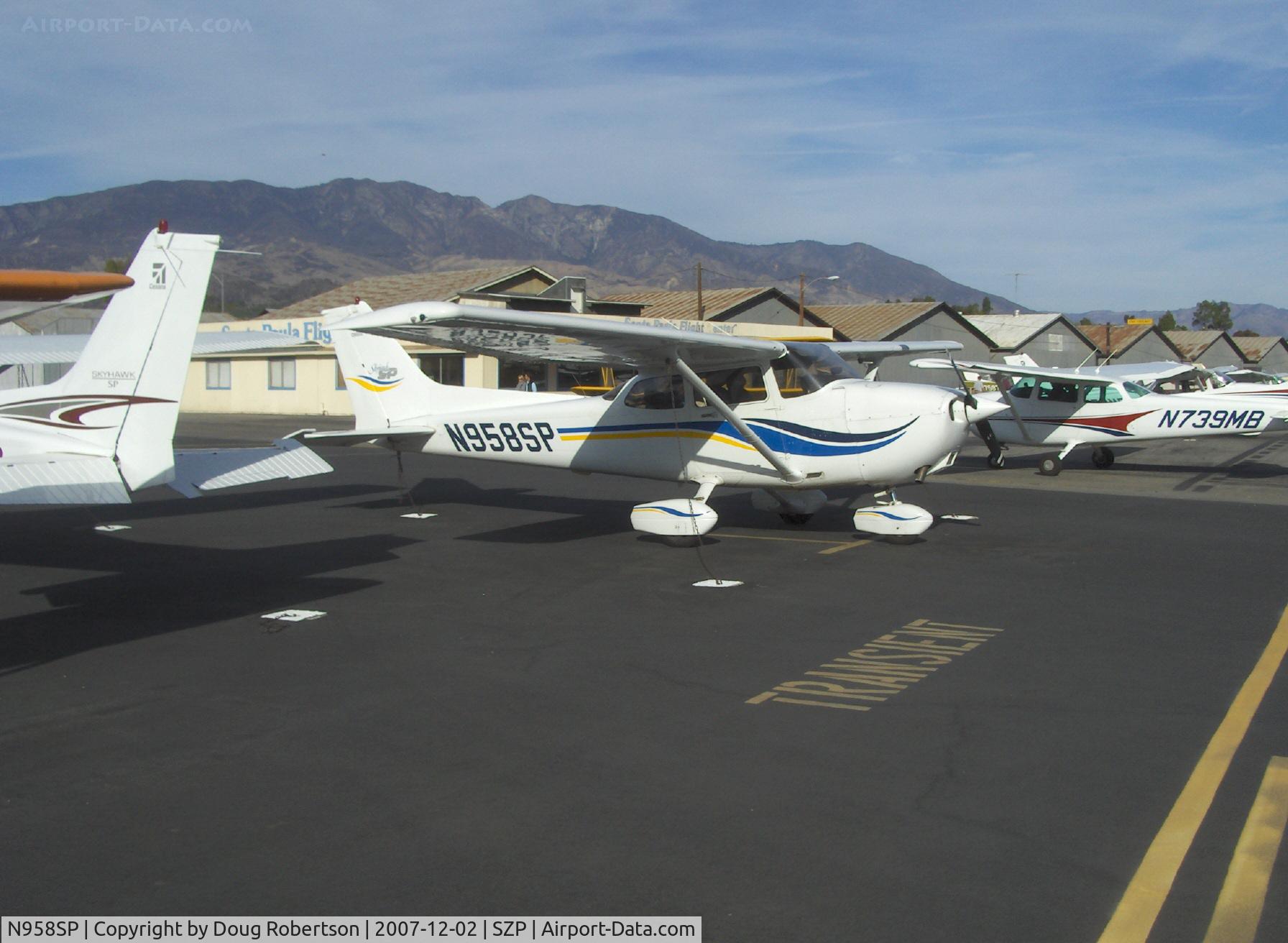 N958SP, 1999 Cessna 172S C/N 172S8158, 1999 Cessna 172S SKYHAWK SP, Lycoming IO-360-L2A 180 Hp