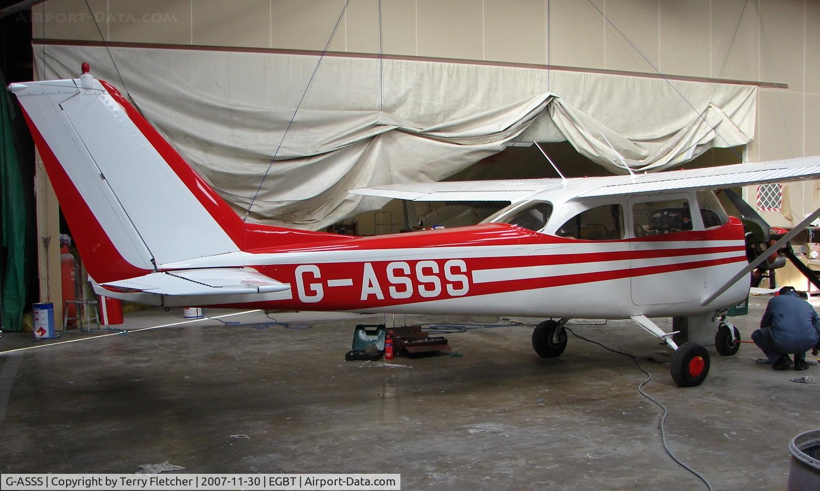 G-ASSS, 1964 Cessna 172E C/N 172-51467, C172E receiving attention at Turweston