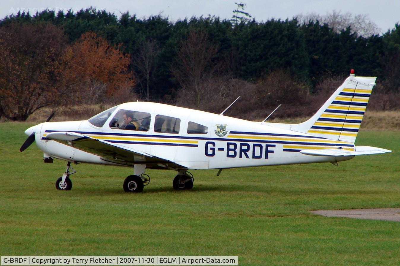 G-BRDF, 1977 Piper PA-28-161 Cherokee Warrior II C/N 28-7716085, Pa-28-161 at White Walthamm
