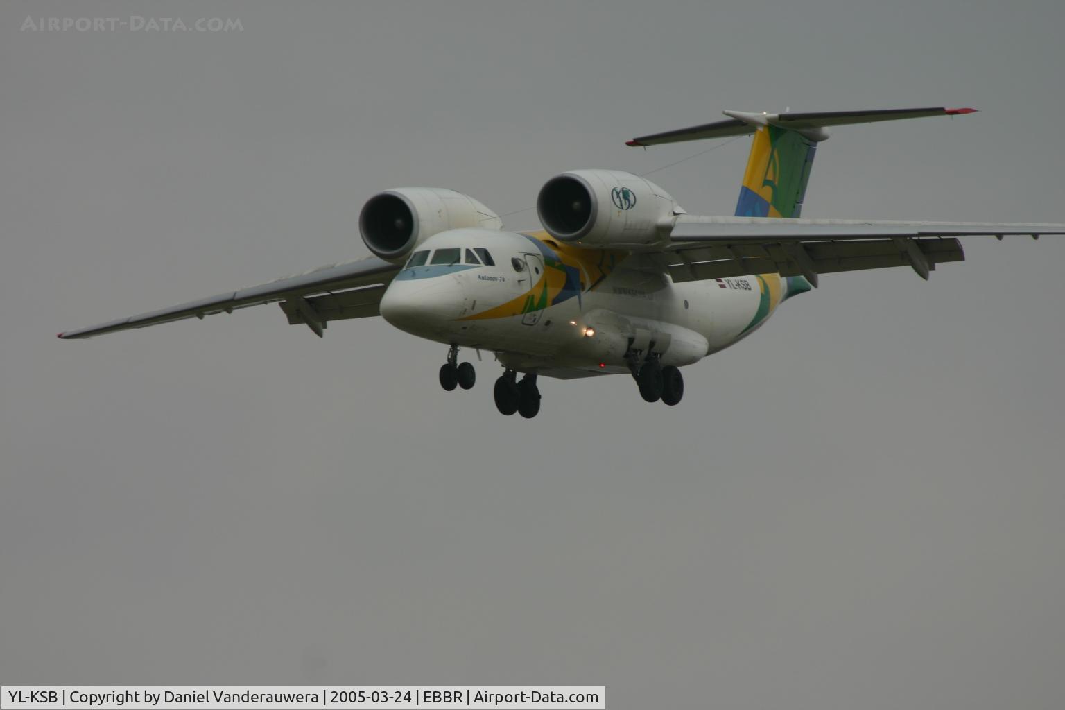 YL-KSB, 1994 Antonov An-74 C/N 36547136013, arrival to rwy 25R