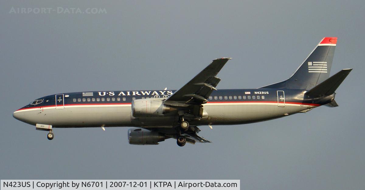 N423US, 1989 Boeing 737-401 C/N 23990, 36L