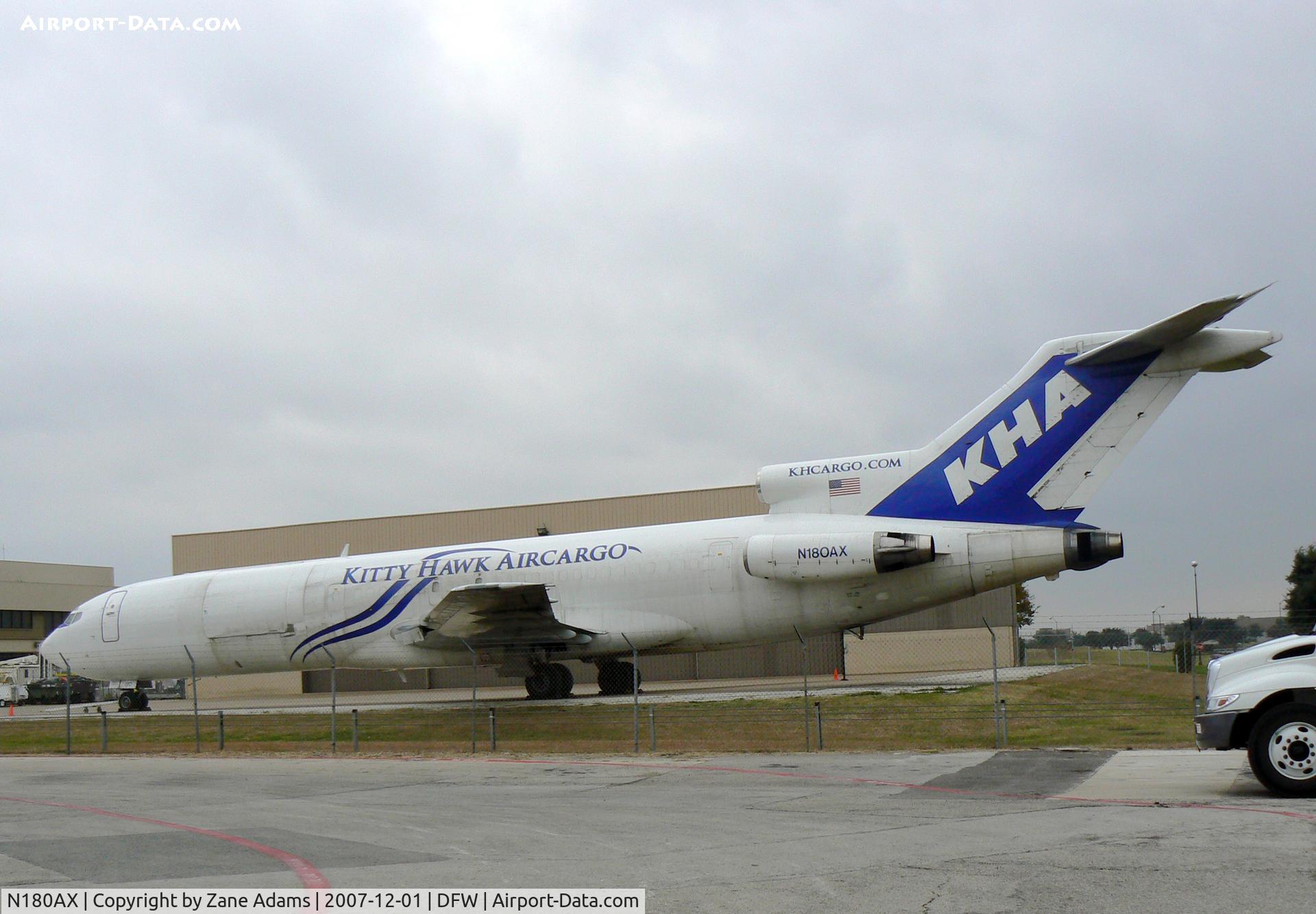 N180AX, 1969 Boeing 727-222 C/N 20041, Kitty Hawk 727 at DFW West Freight Ramp