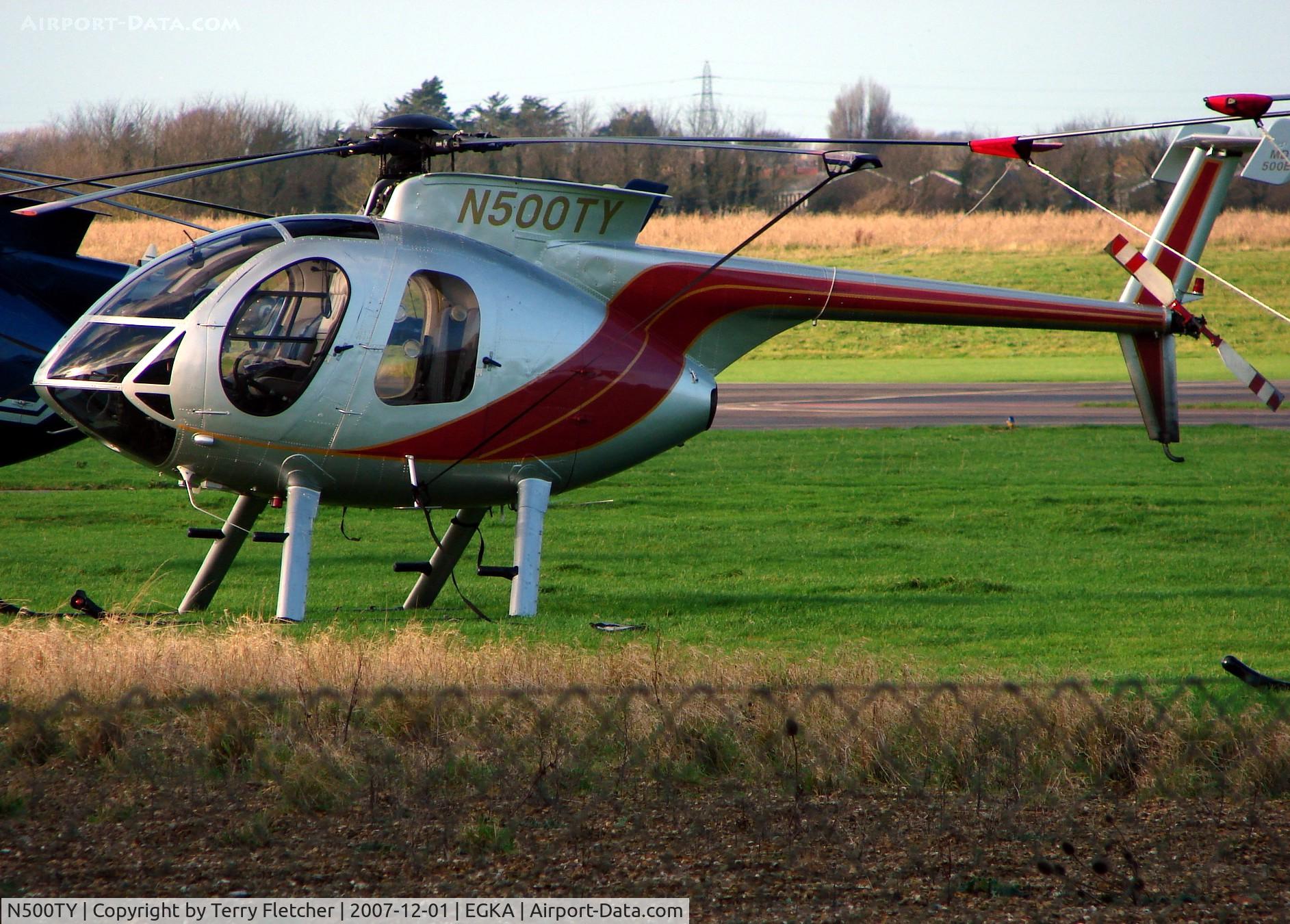 N500TY, 1984 Hughes 369E C/N 0086E, Hughes 369E at Shoreham Airport