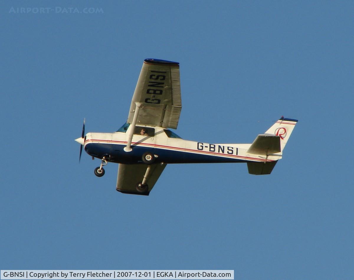 G-BNSI, 1981 Cessna 152 C/N 152-84853, Cessna 152 doing circuits at Shoreham Airport