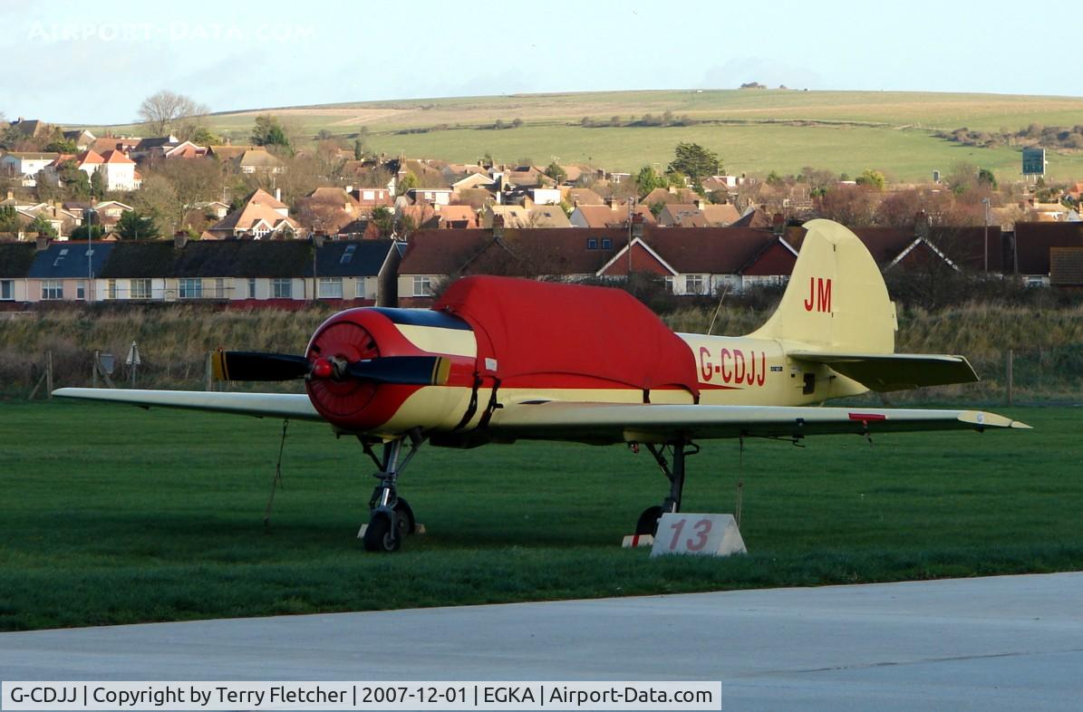 G-CDJJ, 1989 Bacau Yak-52 C/N 899912, Yak 52 at Shoreham Airport