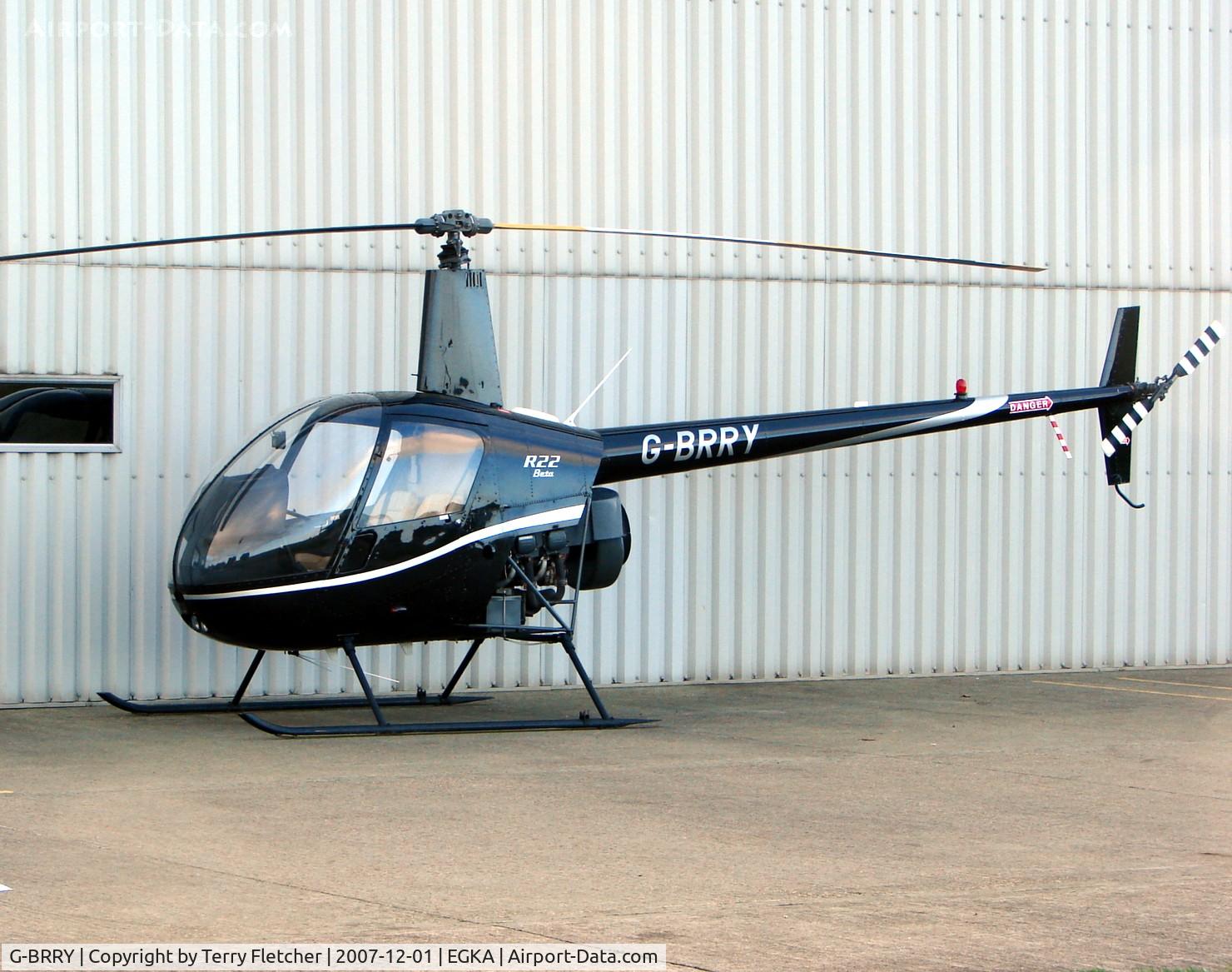 G-BRRY, 1989 Robinson R22 Beta C/N 1193, Robinson R22 Beta at Shoreham Airport