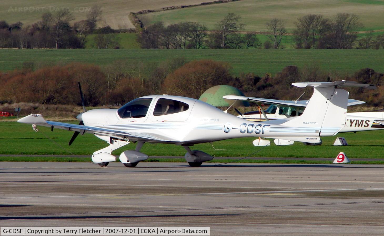 G-CDSF, 2005 Diamond DA-40D Diamond Star C/N D4.190, Diamond DA40D at Shoreham Airport