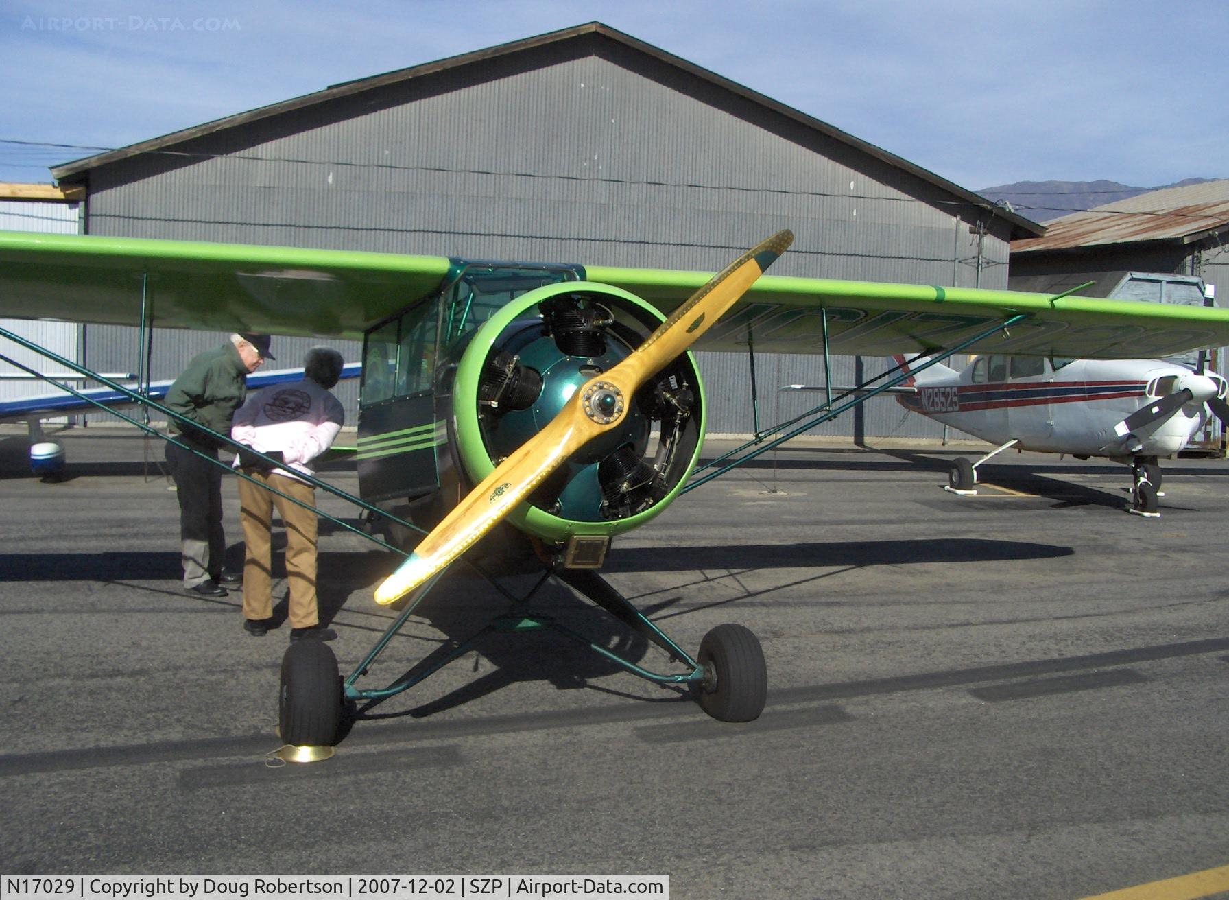 N17029, 1936 Porterfield 35-70 Flyabout C/N 229, 1936 Porterfield 35-70 FLYABOUT 'Spinach', LeBlond 70 Hp 5 cylinder radial, Sensenich wood prop