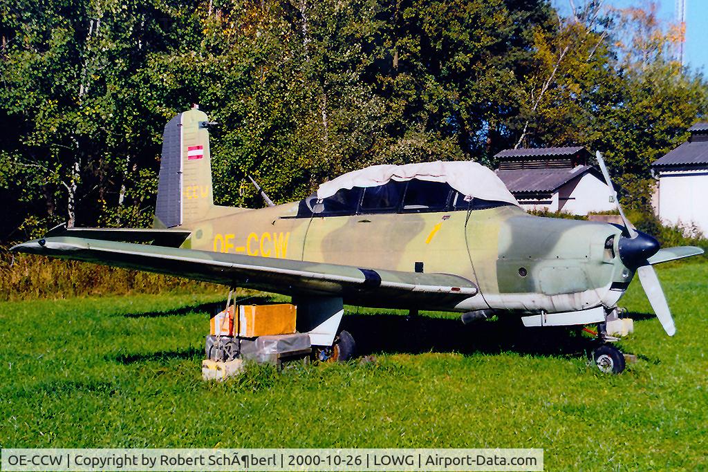 OE-CCW, Beechcraft XT-34A Mentor C/N G-2, Mentor Club Austria. This aircraft was sold in the USA in 2005 and is now registered N4208F
