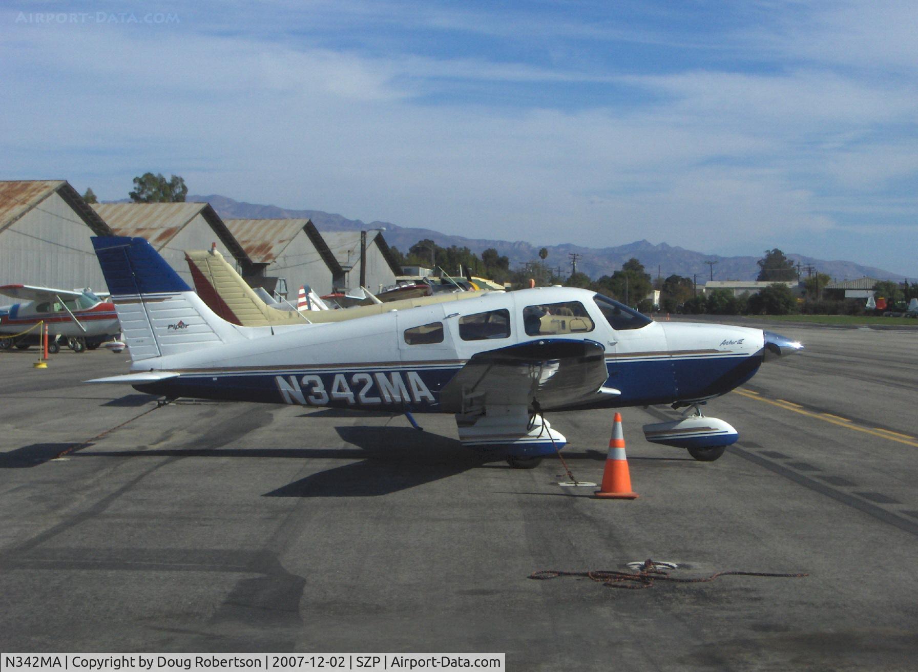 N342MA, 1996 Piper PA-28-181 C/N 2843042, 1996 Piper PA-28-181 ARCHER III, Lycoming O-360-A1D 180 Hp