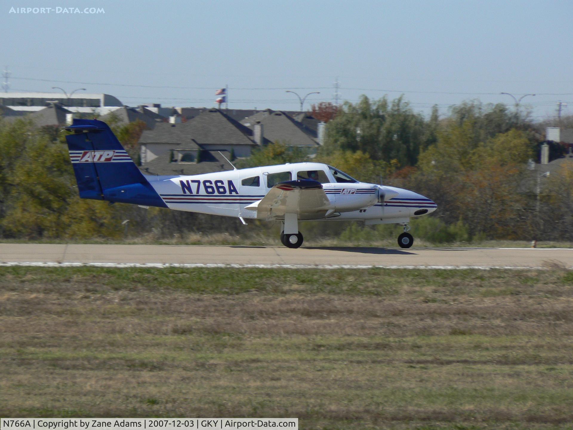 N766A, 2007 Piper PA-44-180 Seminole C/N 4496245, Flight training - Take off at Arlington Municipal - ATP