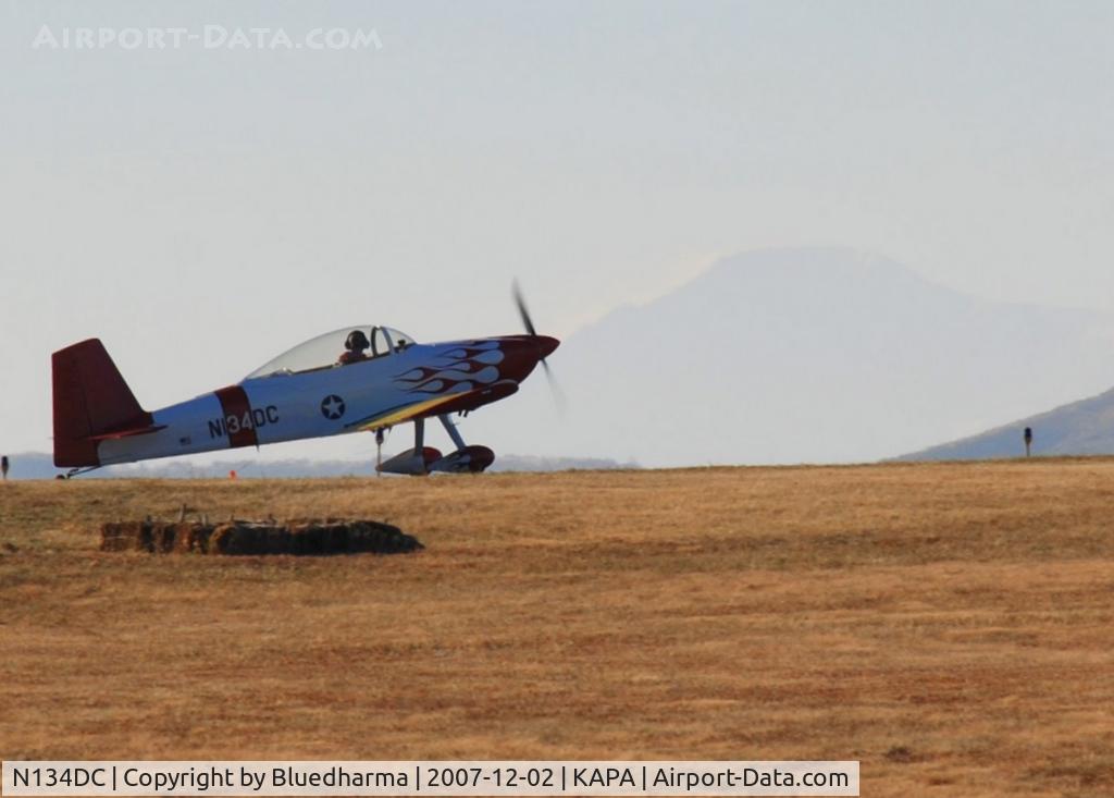 N134DC, 2003 Vans RV-8 C/N 8-1116, Taxi out for takeoff on 17-L for a day of fun. Pikes Peak in the background.