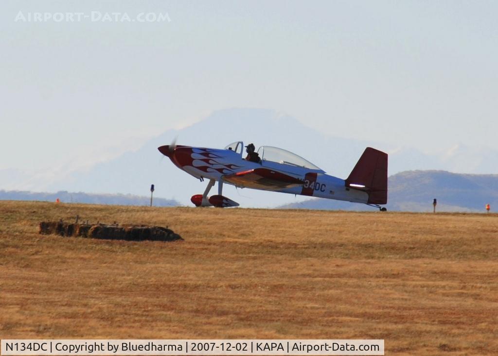N134DC, 2003 Vans RV-8 C/N 8-1116, End of a good day. Pikes Peak in the distance.