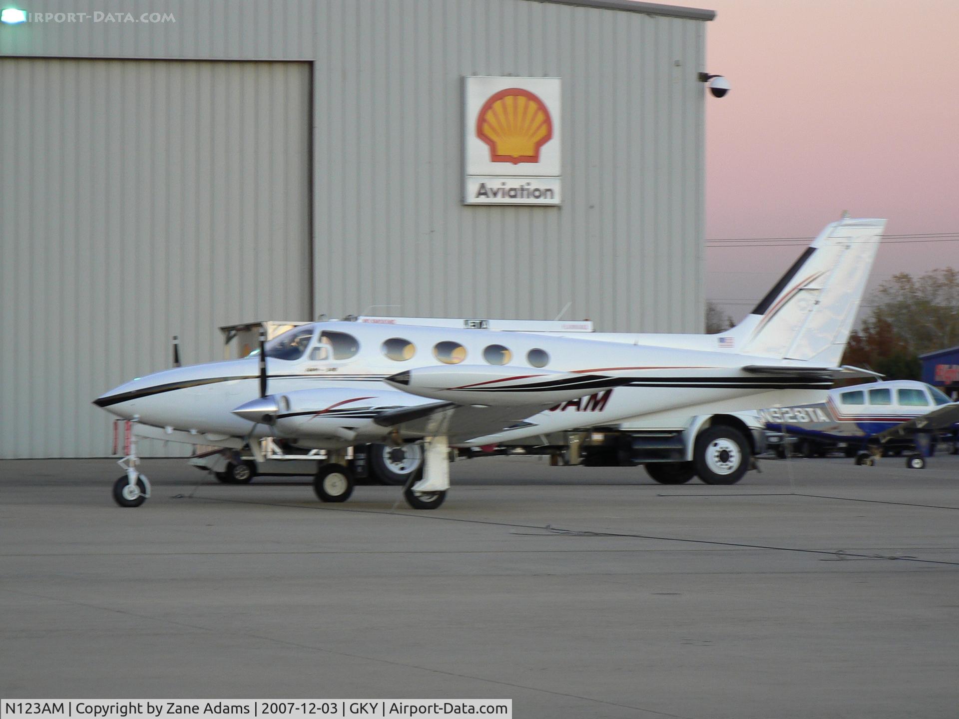 N123AM, 1973 Cessna 340 C/N 340-0245, Airplane at dusk...