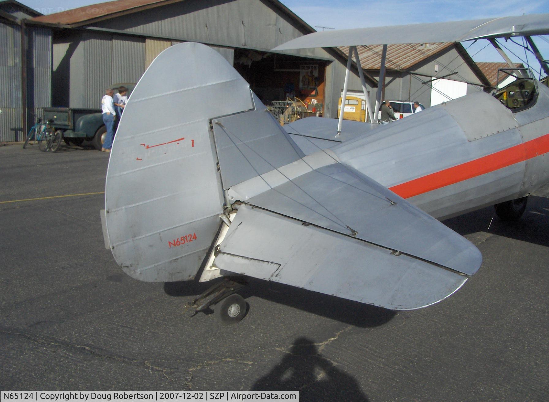 N65124, 1943 Boeing A75N1(PT17) C/N 75-1260, 1943 Boeing Stearman A75N1 (PT-17) 'Spirit of OPEC', P&W R-985 Wasp Jr. engine made by Jacobs, 450 Hp. Tail and tail wheel