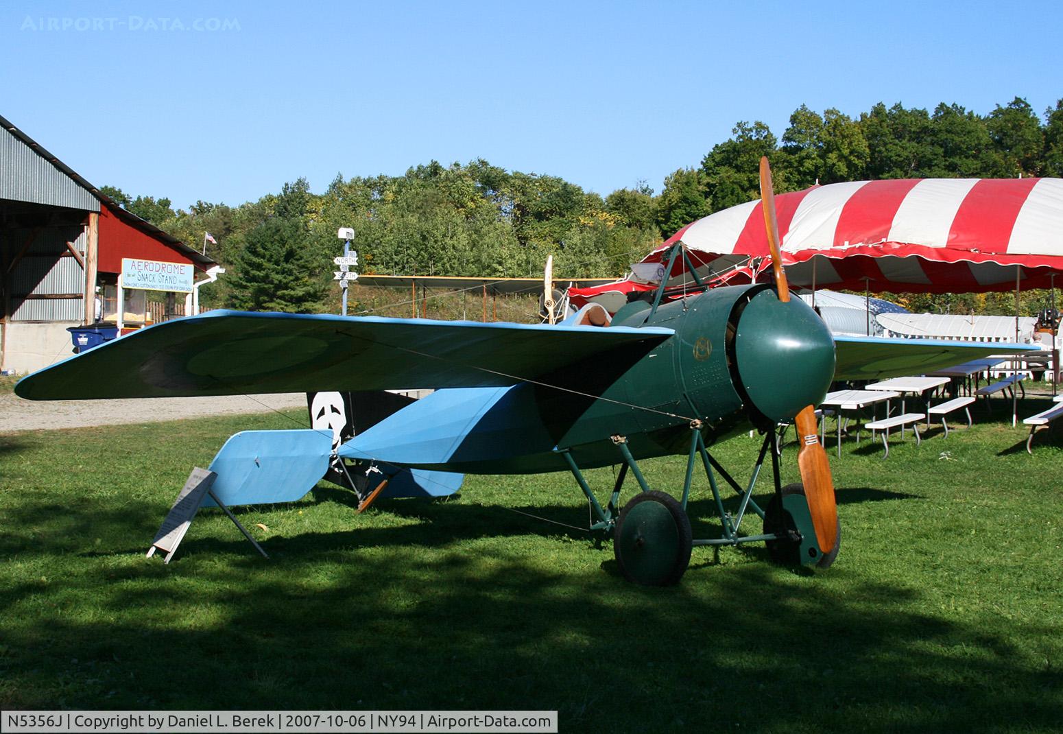 N5356J, Morane-saulnier/palen N C/N 1915-84, This lovely Morane-Saulnier replica was serving as gate guard at Old Rhinebeck.