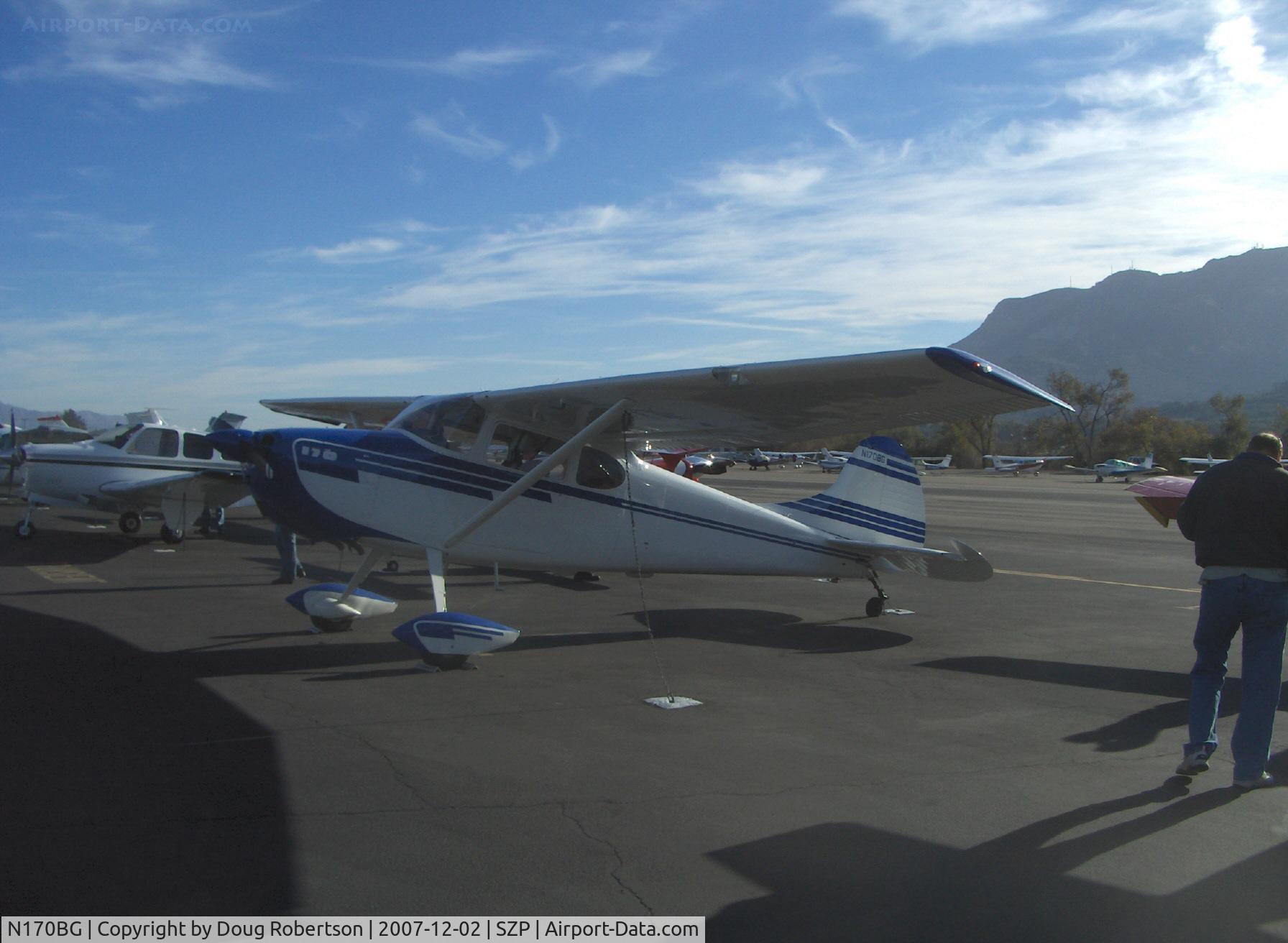 N170BG, 1952 Cessna 170B C/N 25392, 1952 Cessna 170B, Continental C-145-2 145 Hp, L-19-type flaps, gorgeous airplane, early am arrival