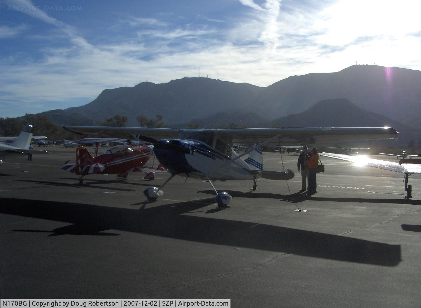 N170BG, 1952 Cessna 170B C/N 25392, 1952 Cessna 170B, Continental C-145-2 145 Hp, L-19-type flaps, gorgeous airplane, early am arrival