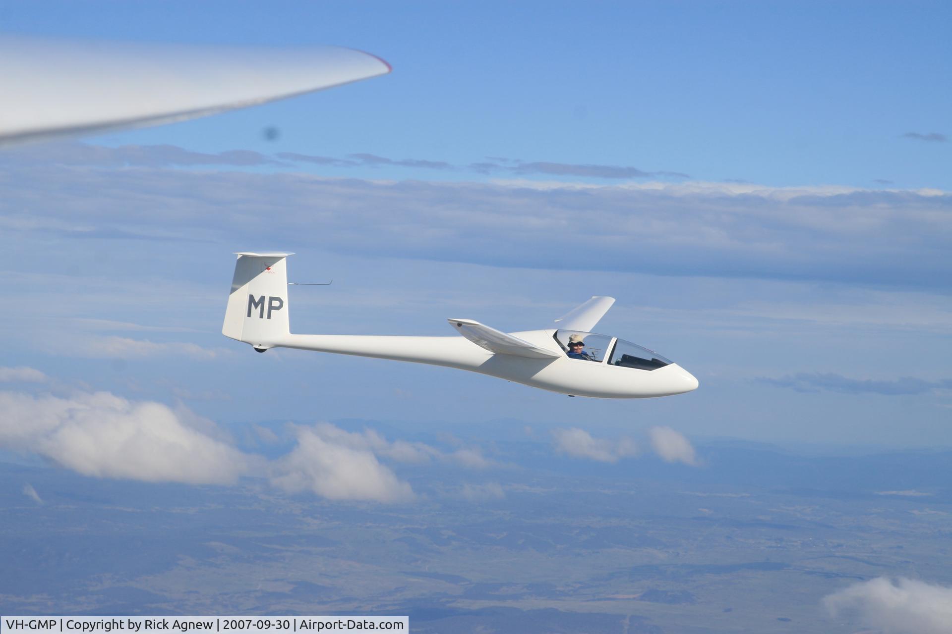 VH-GMP, 1975 Glasflugel 206 Hornet C/N 12, Over Cooma NSW Australia at 15000ft - pilot on oxygen