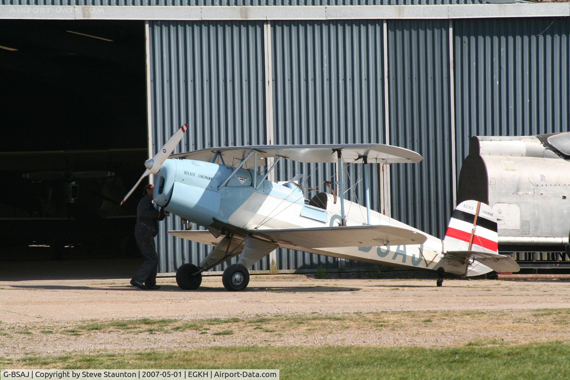 G-BSAJ, 1954 CASA 1-131E Jungmann C/N 2209, Taken at Headcorn May 2007