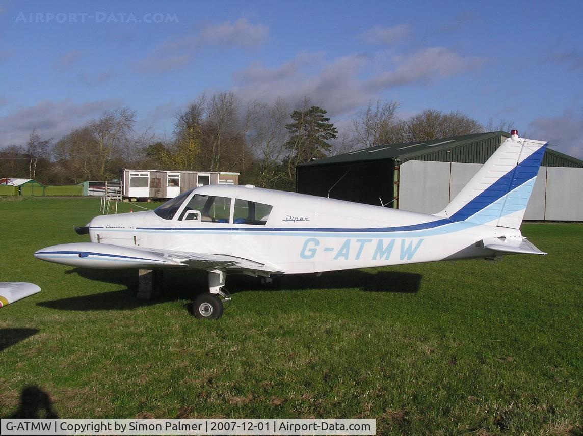 G-ATMW, 1966 Piper PA-28-140 Cherokee C/N 28-21486, Cherokee 140 propped up at Hinton