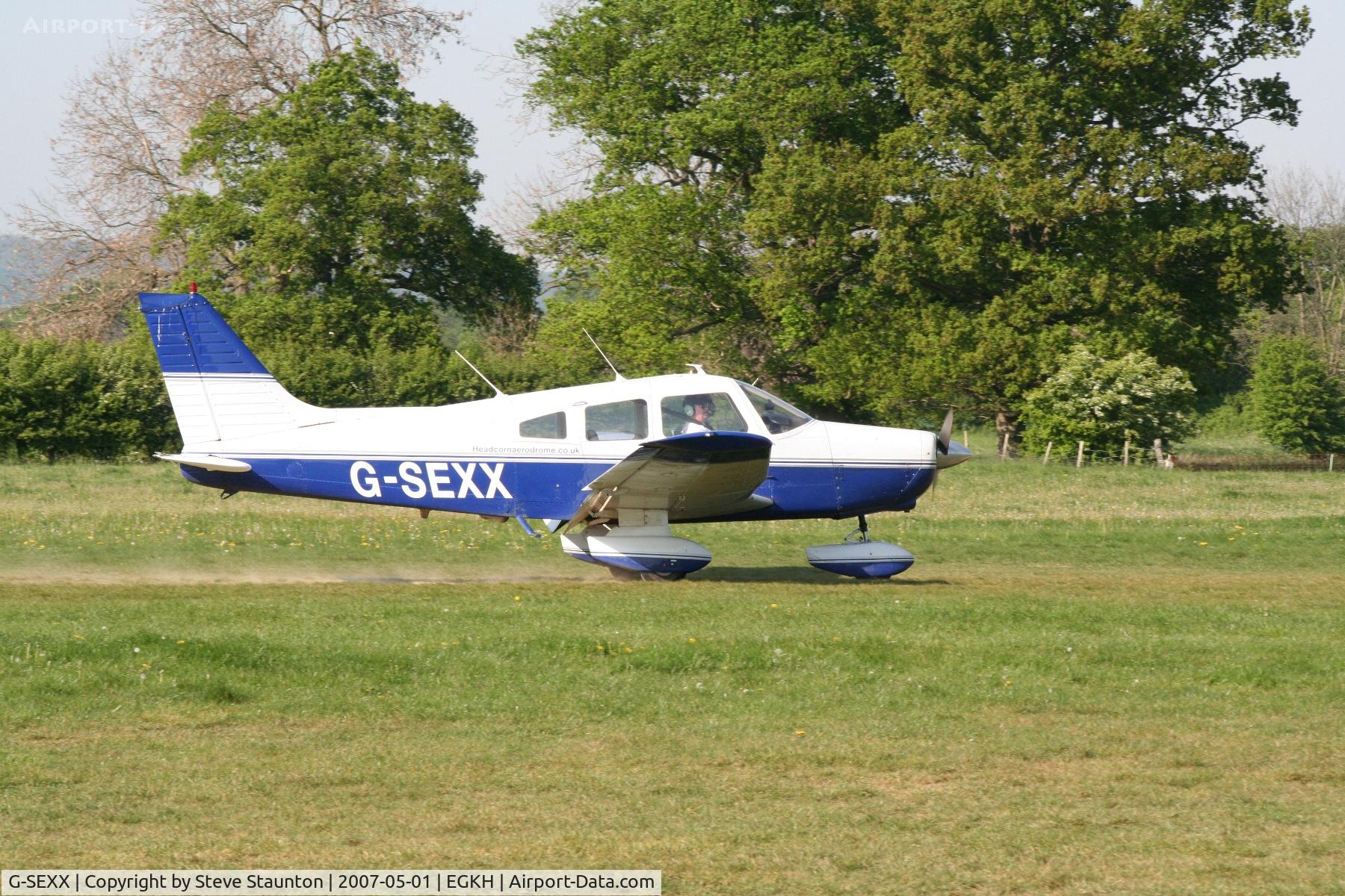 G-SEXX, 1978 Piper PA-28-161 Cherokee Warrior II C/N 28-7816196, Taken at Headcorn May 2007 (it doesn't come much better than this!!!)