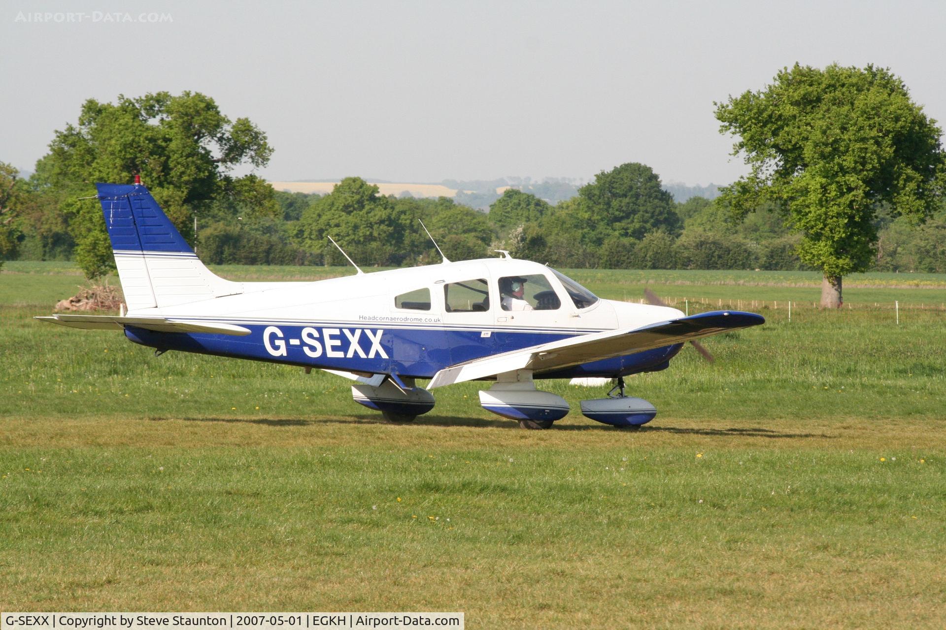 G-SEXX, 1978 Piper PA-28-161 Cherokee Warrior II C/N 28-7816196, Taken at Headcorn May 2007 (it doesn't come much better than this!!!)