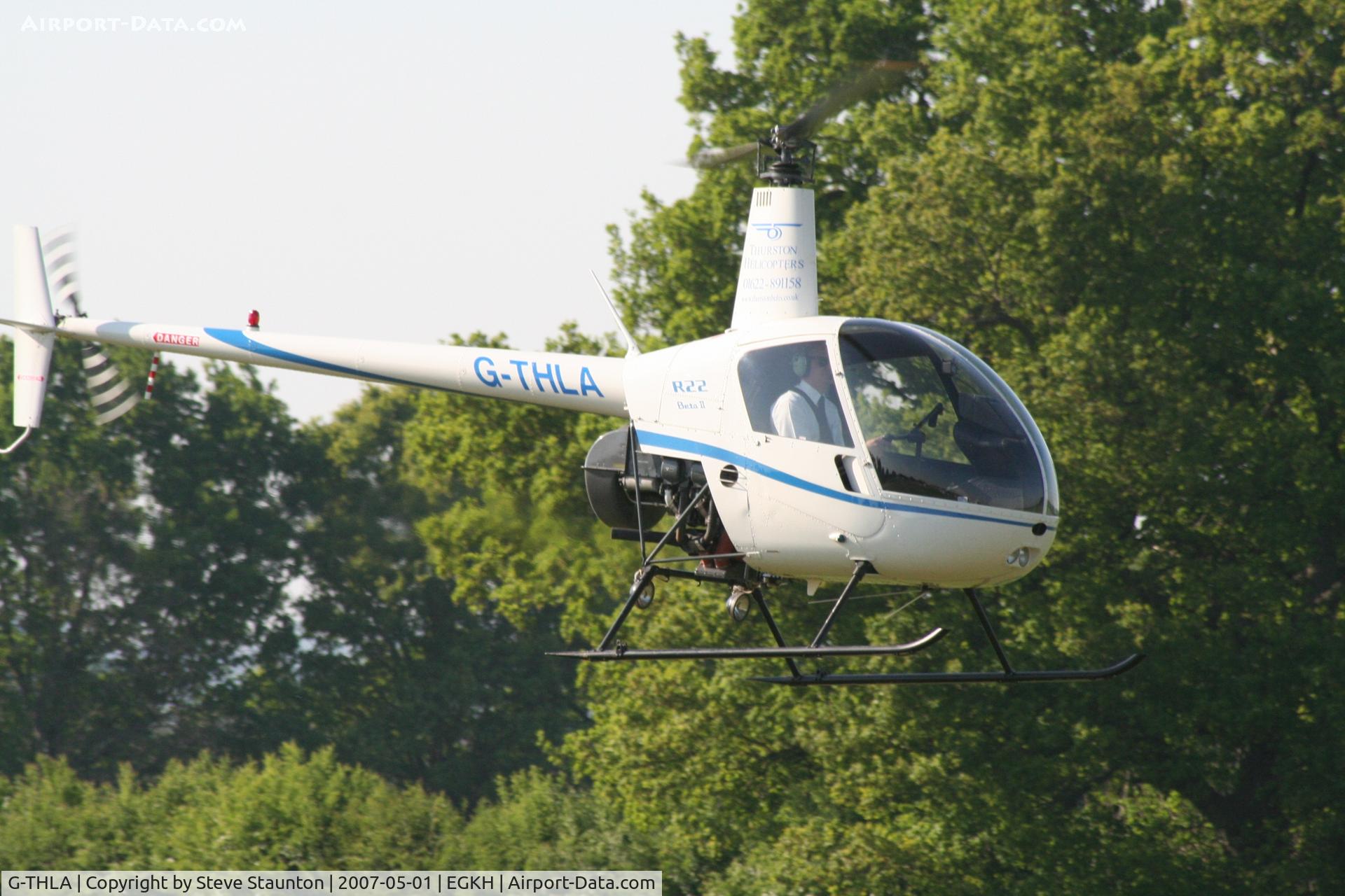 G-THLA, 2003 Robinson R22 Beta C/N 3462, Taken at Headcorn May 2007