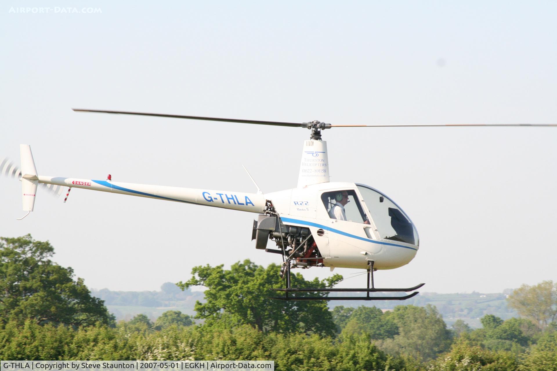 G-THLA, 2003 Robinson R22 Beta C/N 3462, Taken at Headcorn May 2007