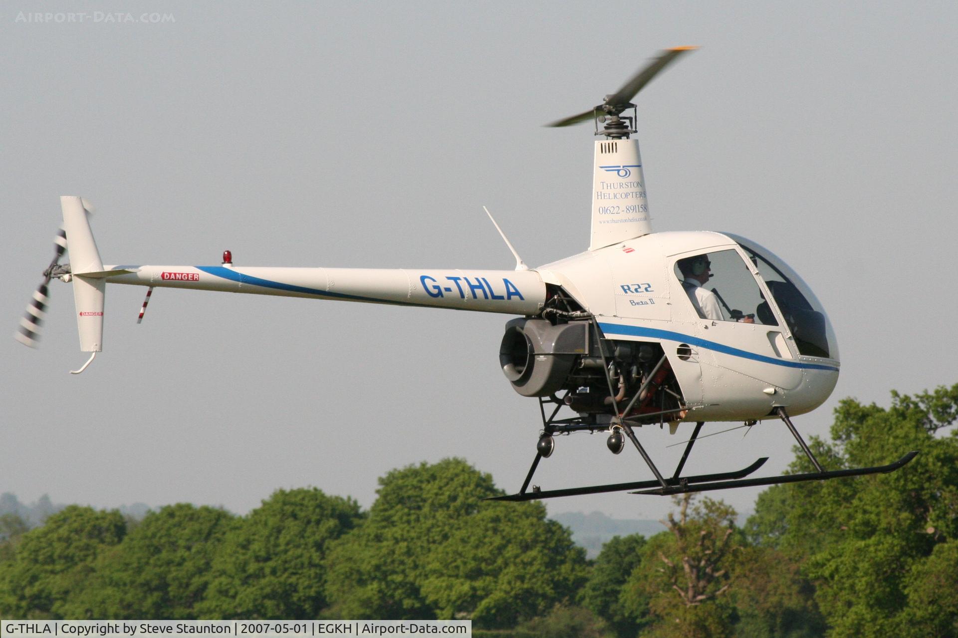G-THLA, 2003 Robinson R22 Beta C/N 3462, Taken at Headcorn May 2007