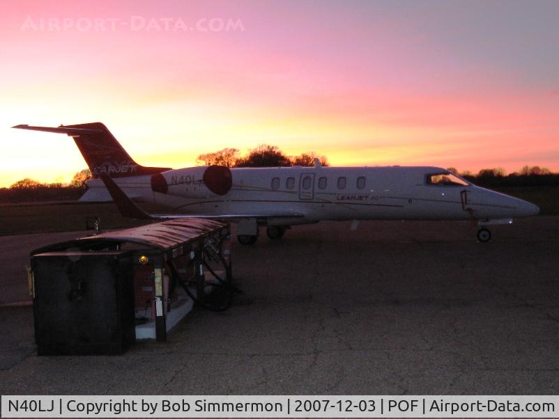 N40LJ, Learjet Inc 45 C/N 2009, Nice sunset photo at Poplar Bluff, MO
