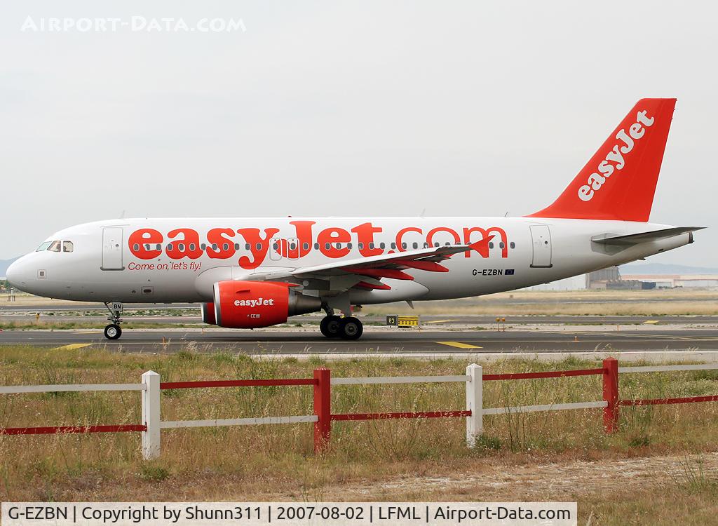 G-EZBN, 2007 Airbus A319-111 C/N 3061, Line up rwy 31R for departure