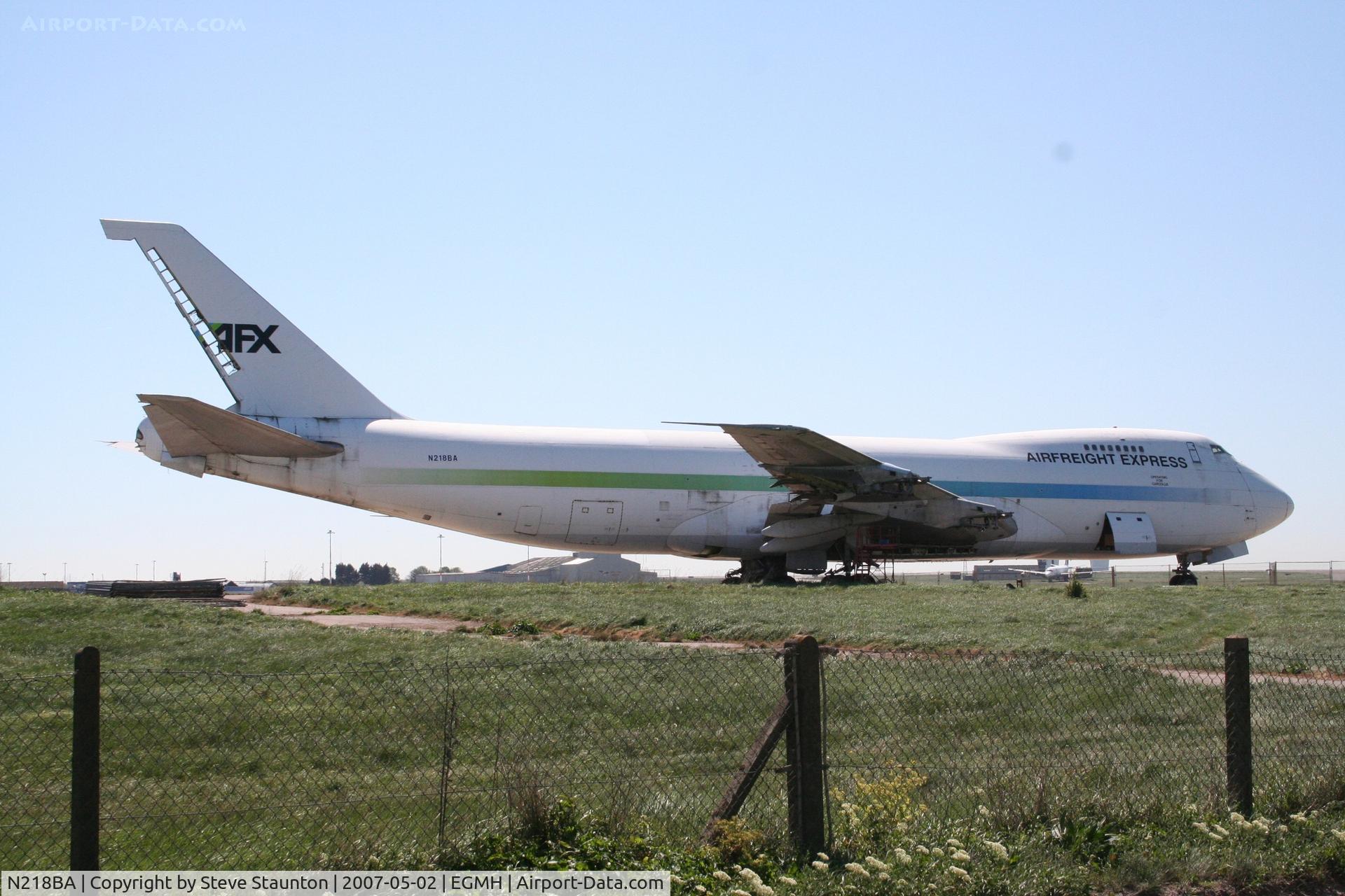 N218BA, 1975 Boeing 747-245F C/N 20827, Taken at Manston May 2007