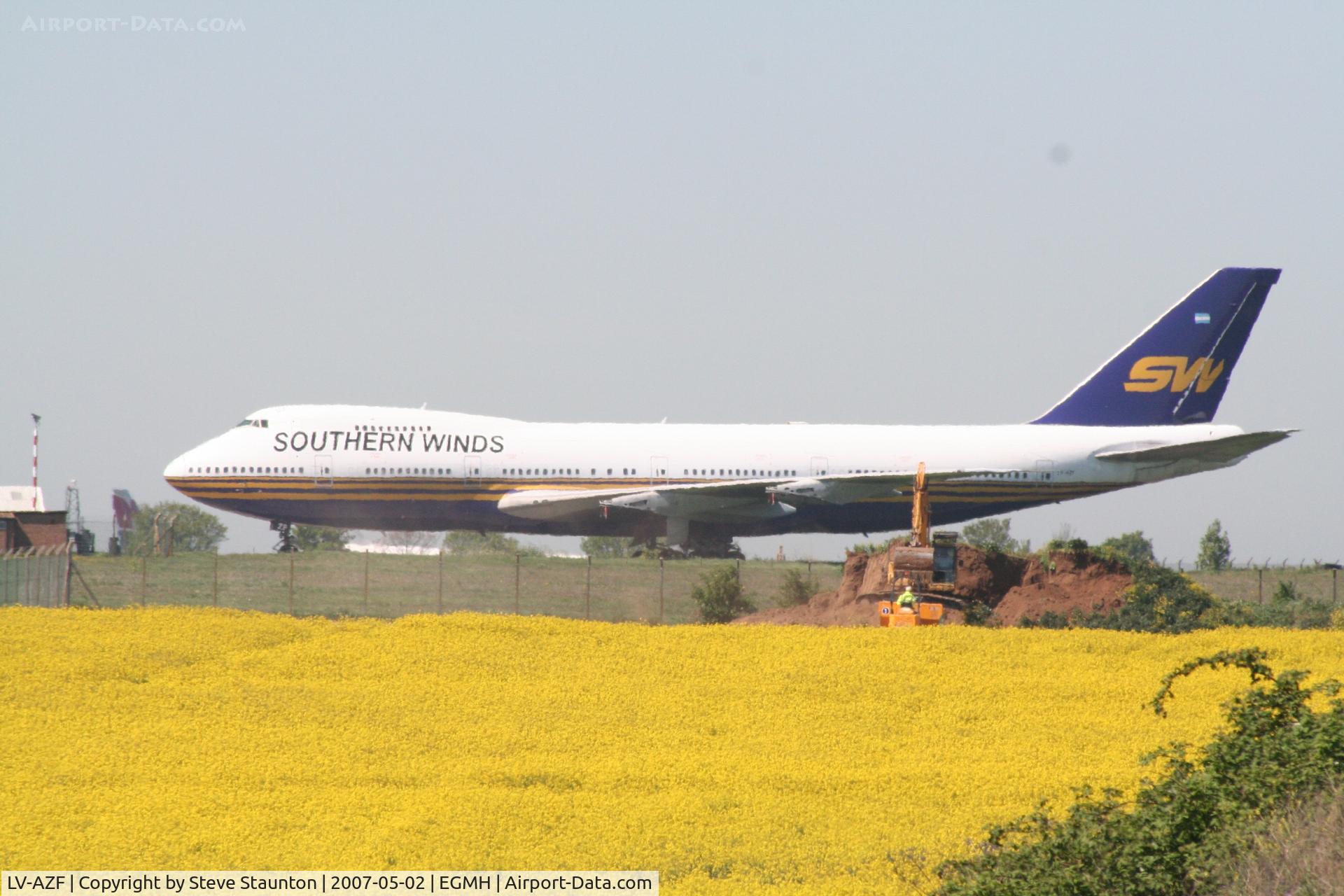 LV-AZF, 1983 Boeing 747-267B C/N 23048, Taken at Manston May 2007