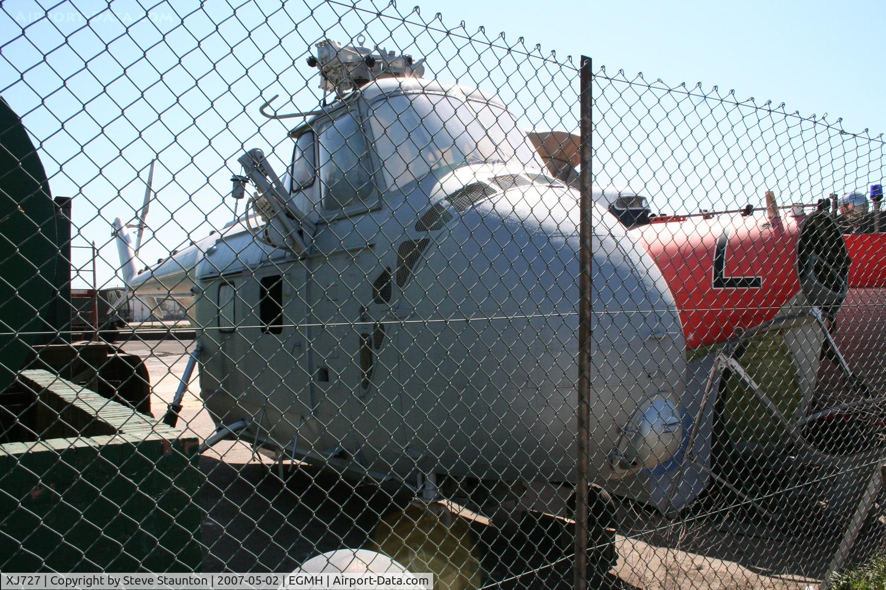 XJ727, Westland Whirlwind HAR.10 C/N WA98, RAF Manston History Museum - Taken May 2007