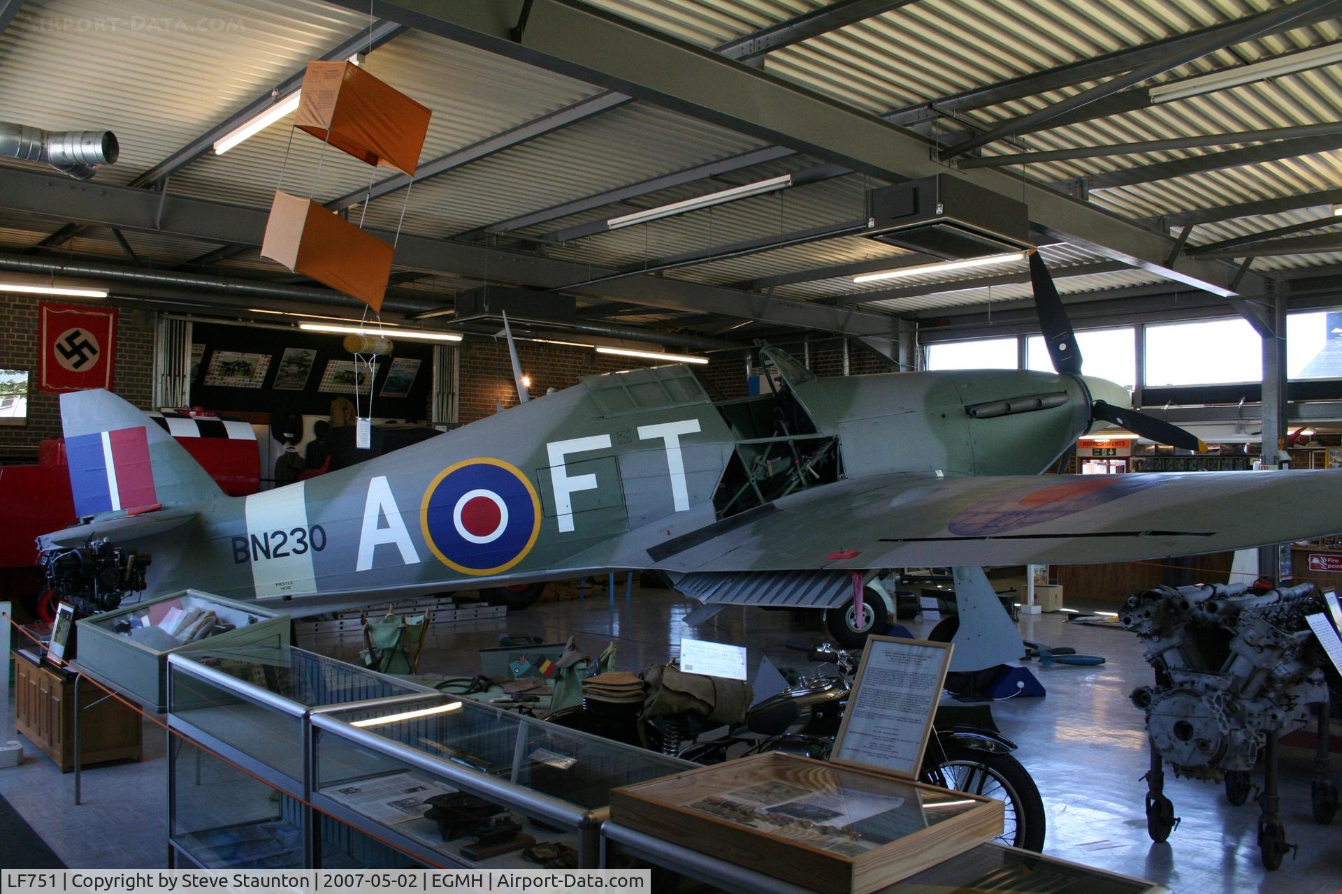 LF751, 1944 Hawker Hurricane IIC C/N Not found LF751, Hurricane & Spitfire Museum, Manston - Taken May 2007