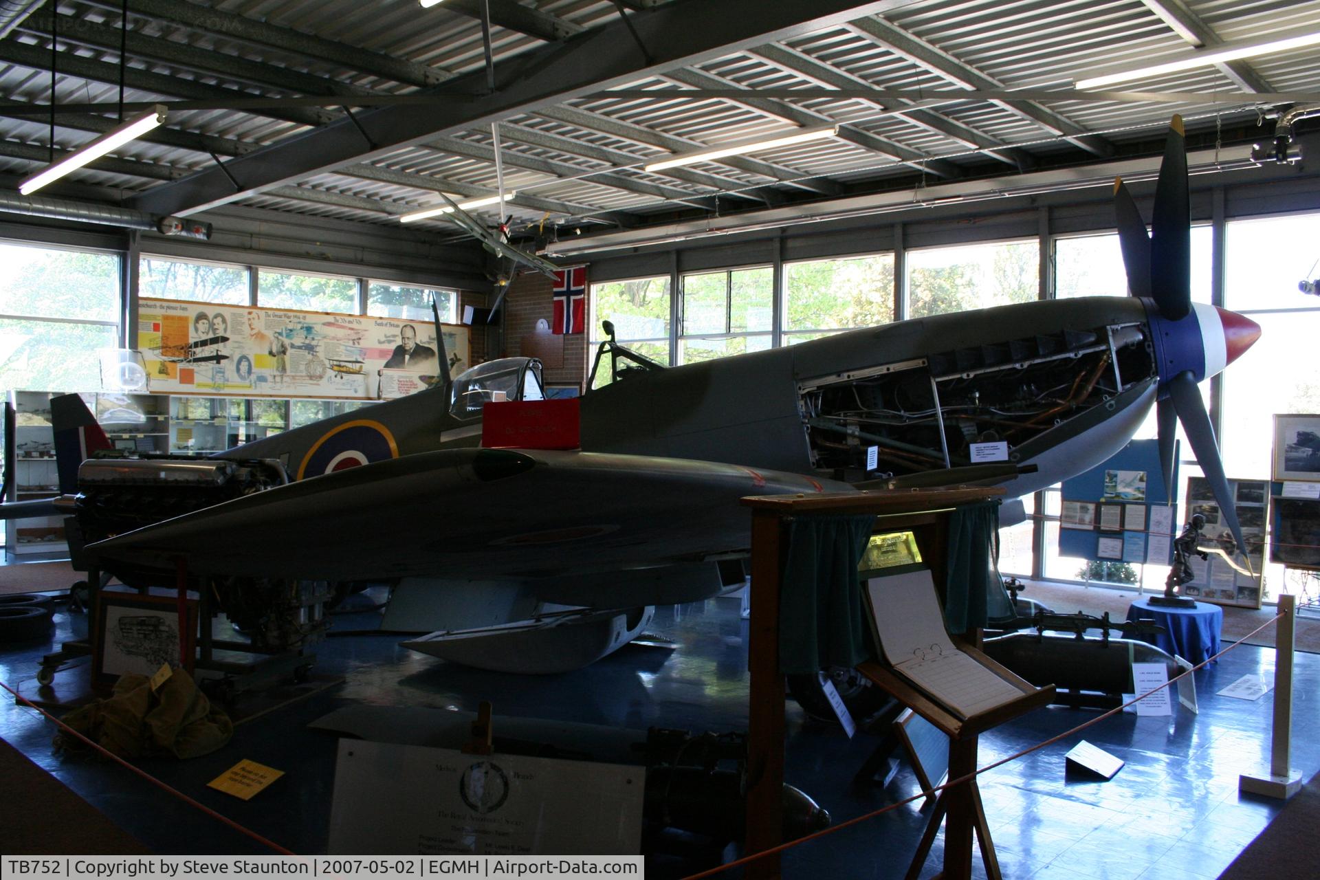 TB752, Supermarine 361 Spitfire LF.XVIe C/N CBAF.IX.4113, Hurricane & Spitfire Museum, Manston - Taken May 2007