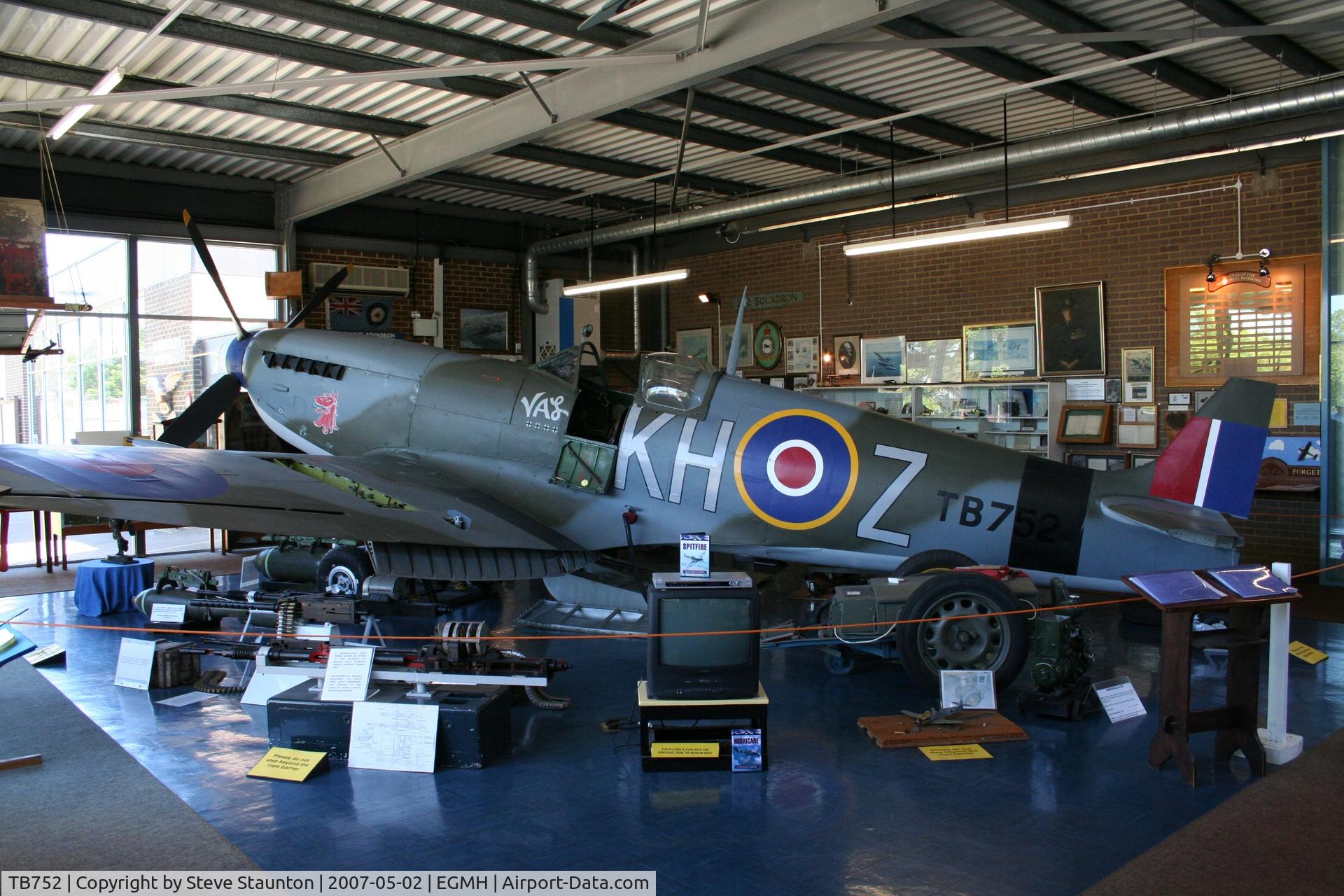 TB752, Supermarine 361 Spitfire LF.XVIe C/N CBAF.IX.4113, Hurricane & Spitfire Museum, Manston - Taken May 2007